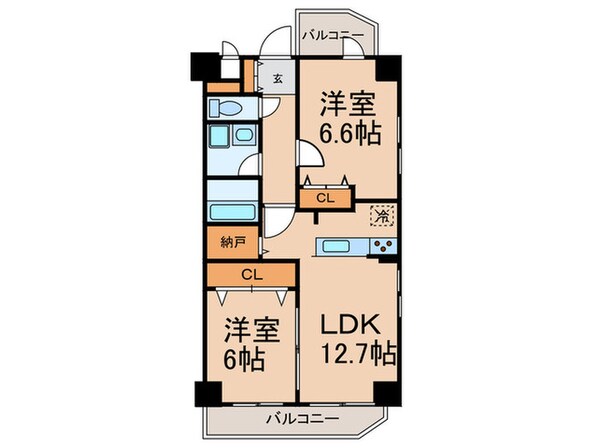 ハピネス車道の物件間取画像